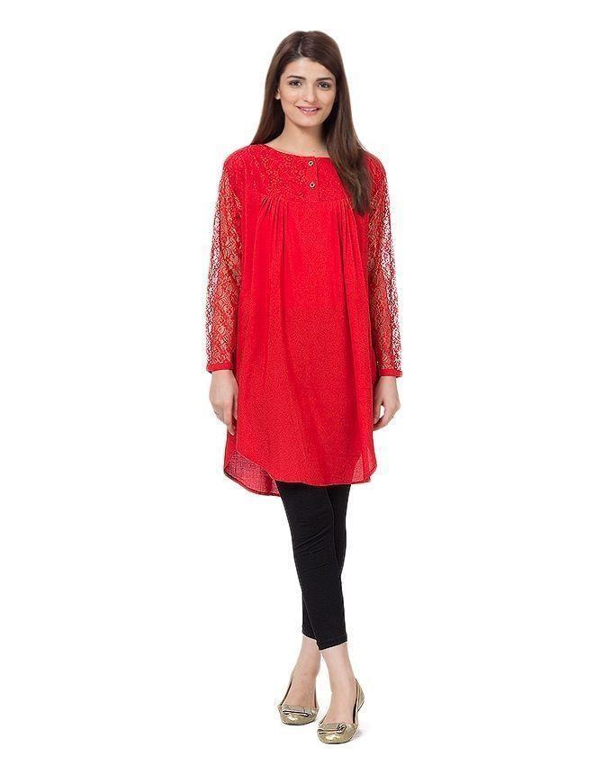 Royal Assortment – Cotton & Internet Tunic For Girls – RCPA-TunicNet-R – Pink
