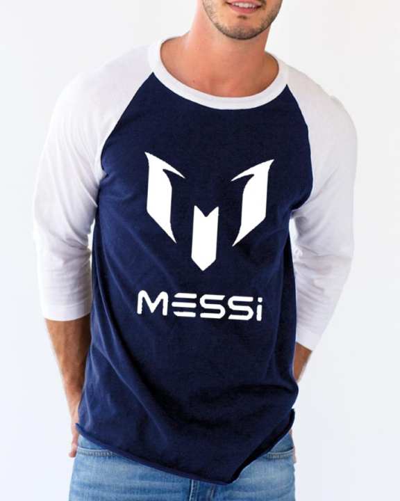 Messi Stylish Printed Raglan T Shirts Full Sleeves