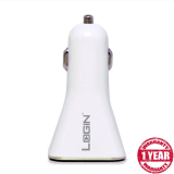 Dual USB Ports Car Charger For Smart Phones LTQ002 – White