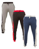 (Navy Blue,Grey And Red) Cotton Pack Of 3 Trousers For Menex