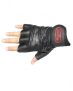 Wrist Wrap Leather Gloves – Black
